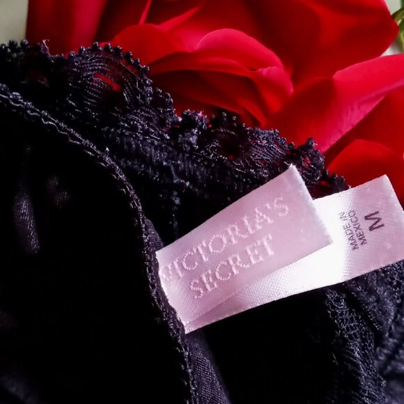 ❤️💋❤️Vintage Victoria's Secret Second Skin Black Lace Bikini Panty Sz M❤️💋❤️ - Picture 8 of 13